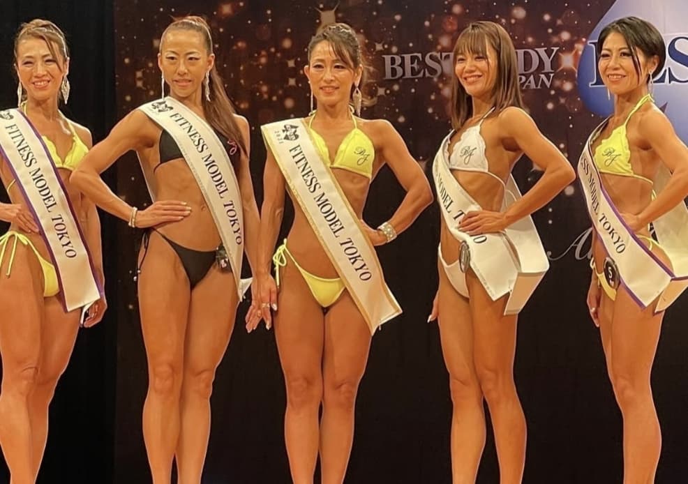 フィットネス大会出場の様子